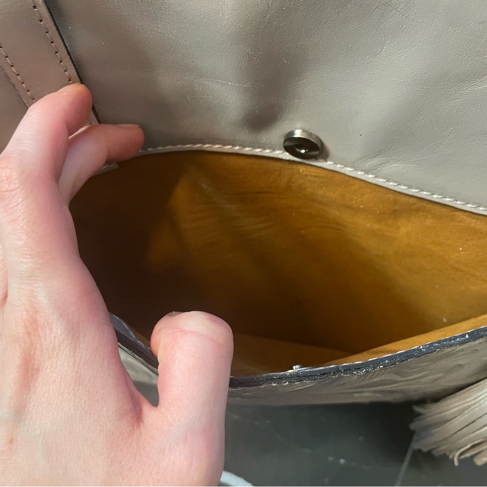 NWT Patricia Nash Leather Rosedale Tote in Stone, Genuine Leather, Quiet Luxury - Picture 9 of 12